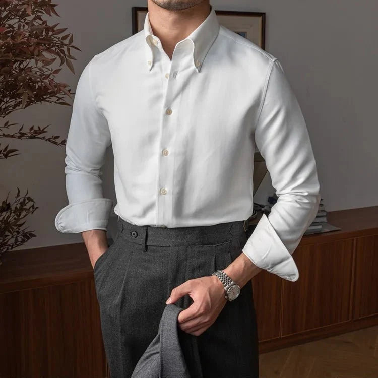 Chemise business slim fit en polyester