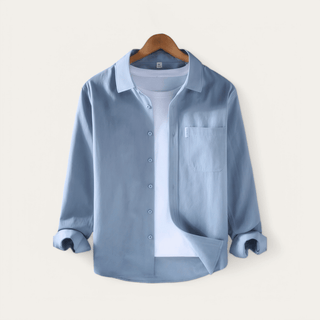 Chemise boutonnée en coton coupe ample
