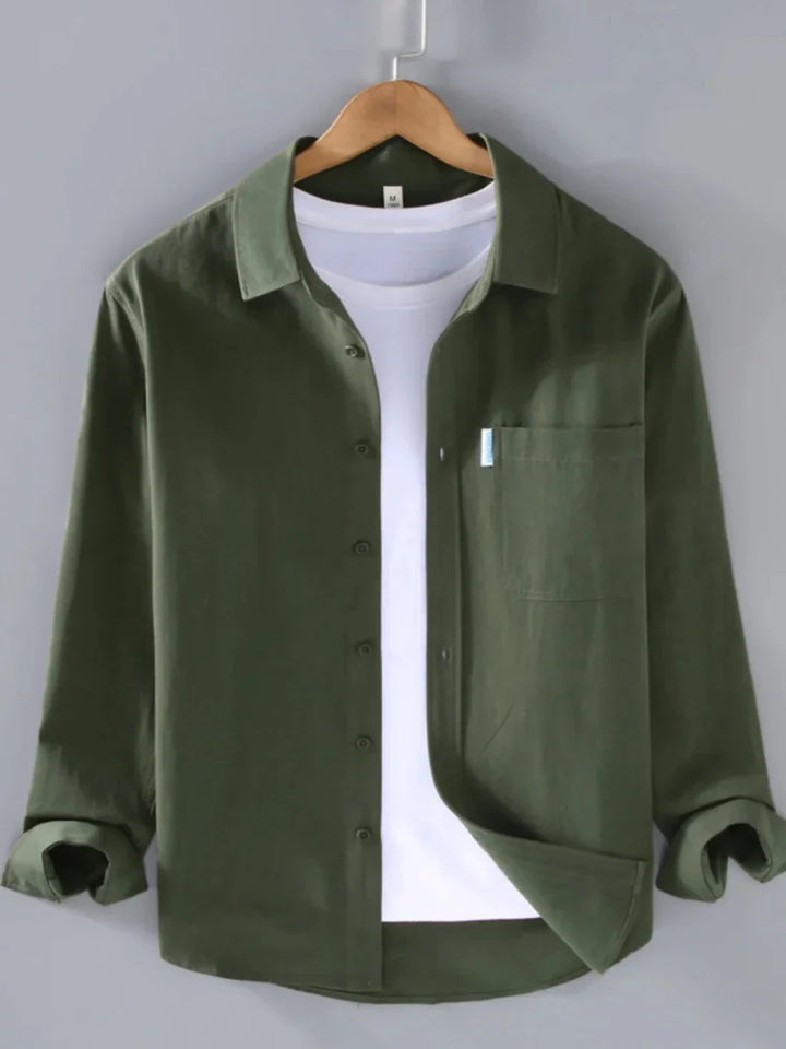 Chemise boutonnée en coton coupe ample