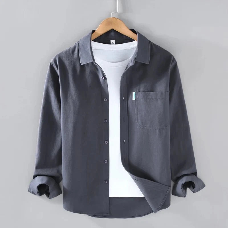Chemise boutonnée en coton coupe ample