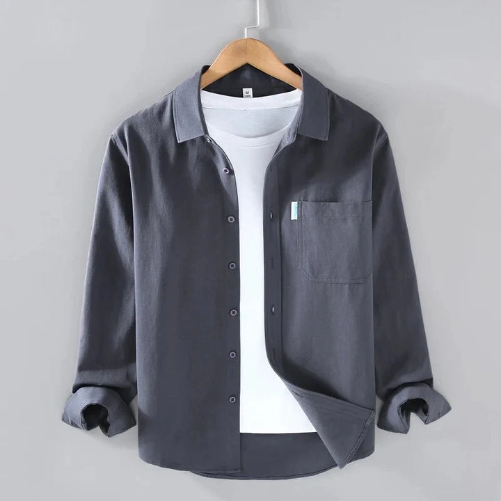 Chemise boutonnée en coton coupe ample