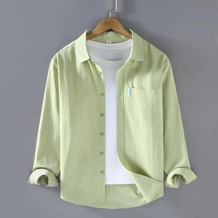 Chemise boutonnée en coton coupe ample