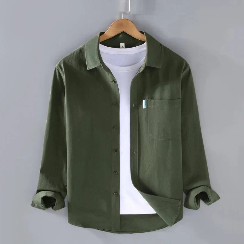 Chemise boutonnée en coton coupe ample