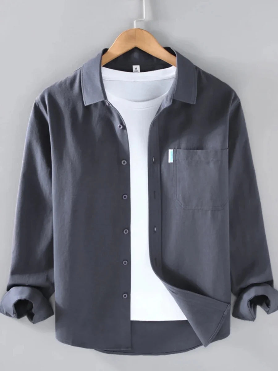 Chemise boutonnée en coton coupe ample