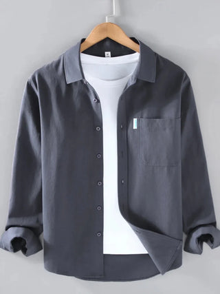 Chemise boutonnée en coton coupe ample