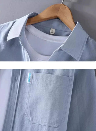 Chemise boutonnée en coton coupe ample