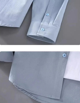 Chemise boutonnée en coton coupe ample