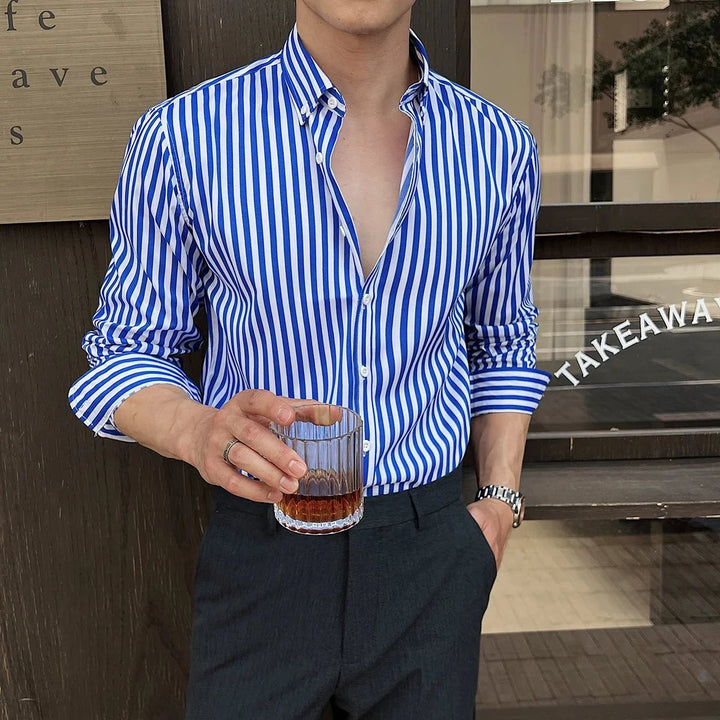 Chemise business élégante à rayures