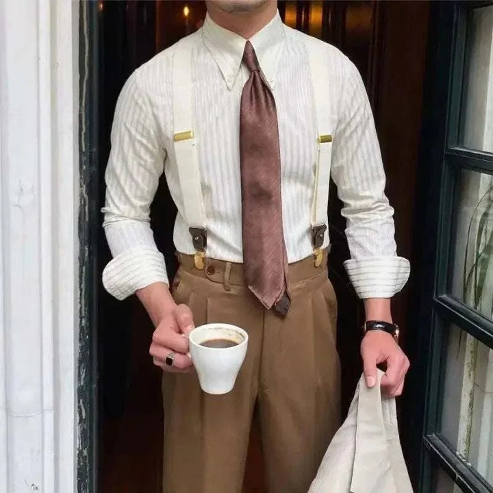 Chemise anglaise rayée pour le printemps
