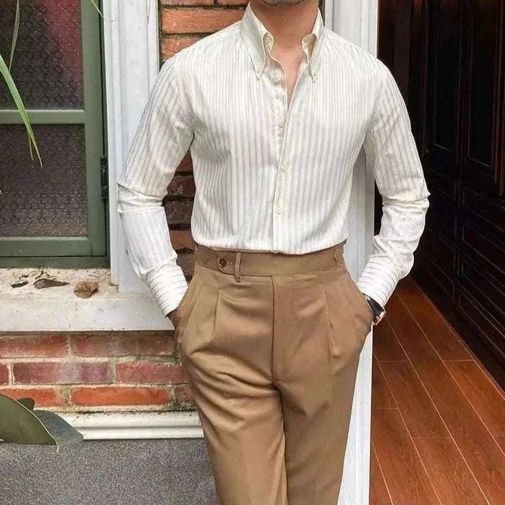 Chemise anglaise rayée pour le printemps