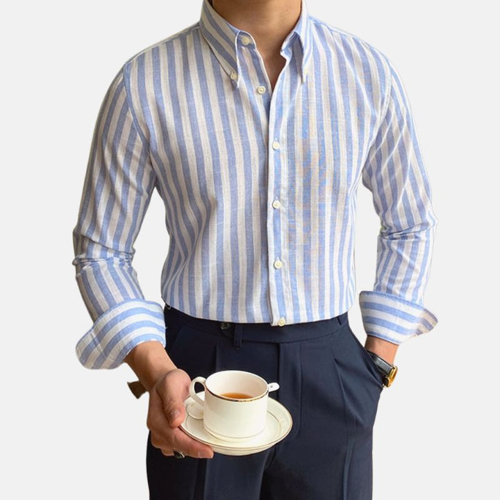 Chemise formelle d’été à rayures
