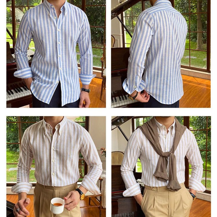 Chemise formelle d’été à rayures