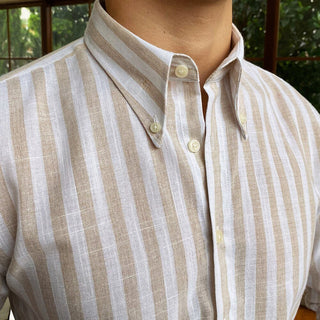 Chemise formelle d’été à rayures