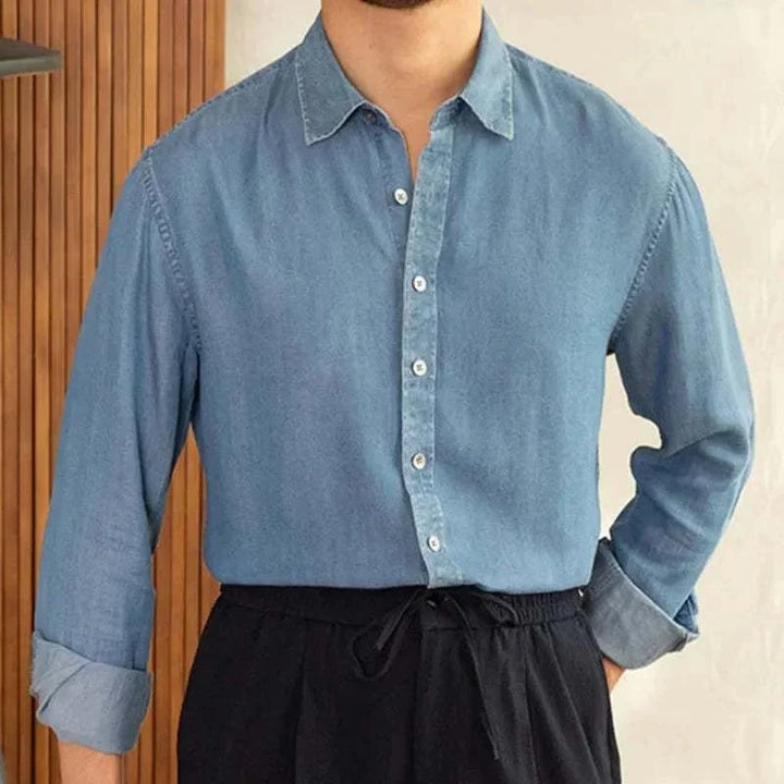 Chemise rétro d’été à manches longues