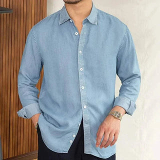 Chemise rétro d’été à manches longues