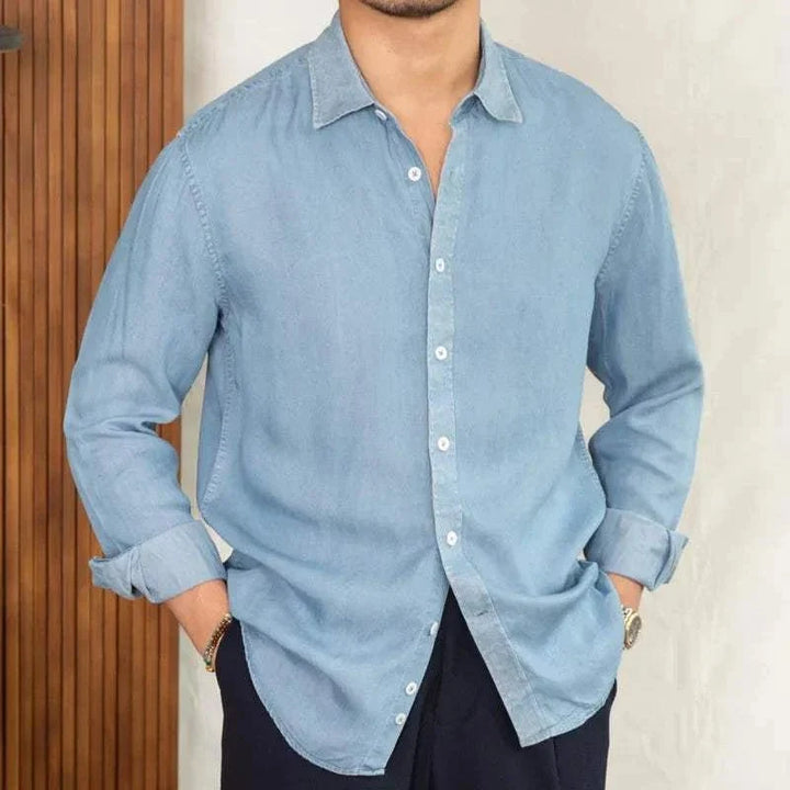 Chemise rétro d’été à manches longues