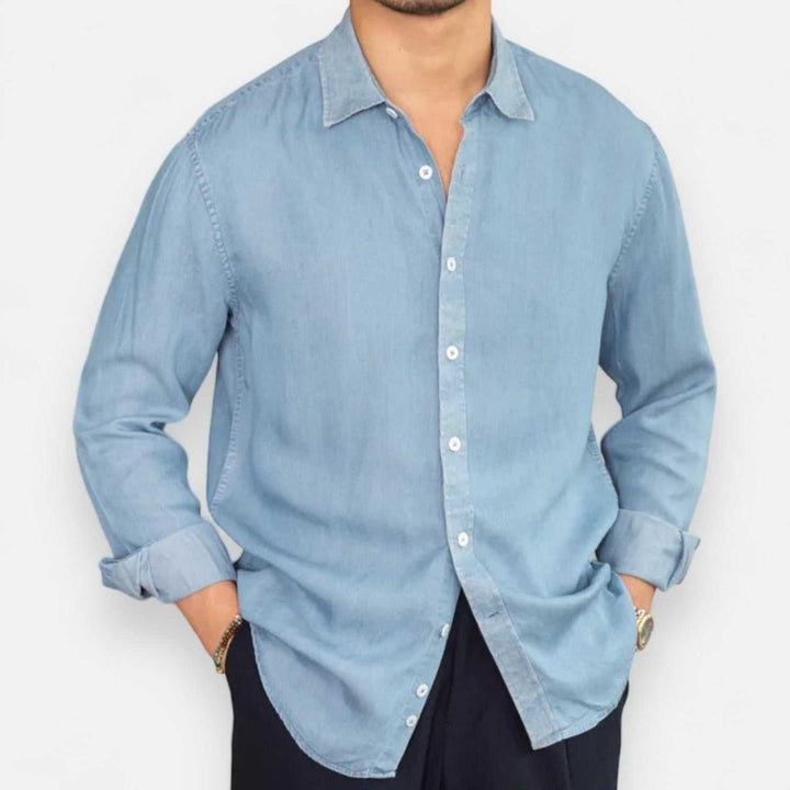 Chemise rétro d’été à manches longues