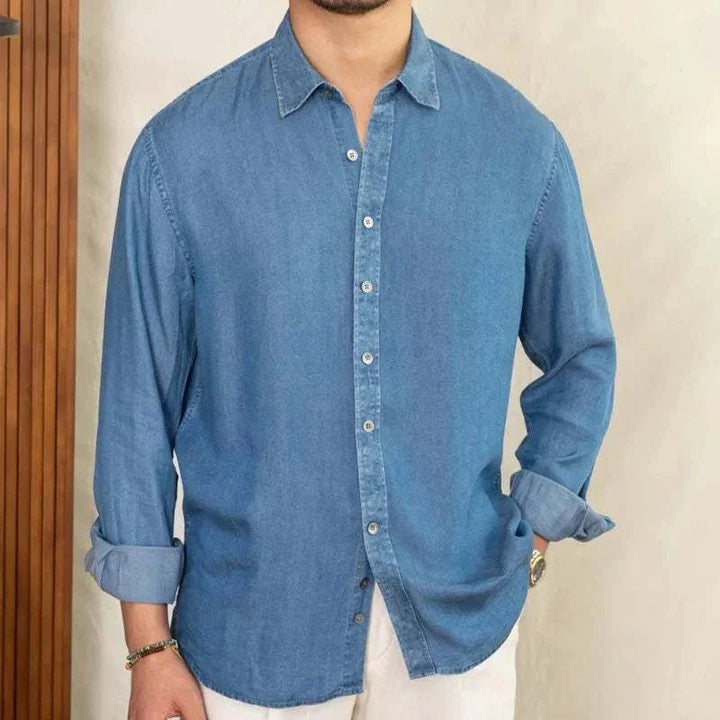 Chemise rétro d’été à manches longues