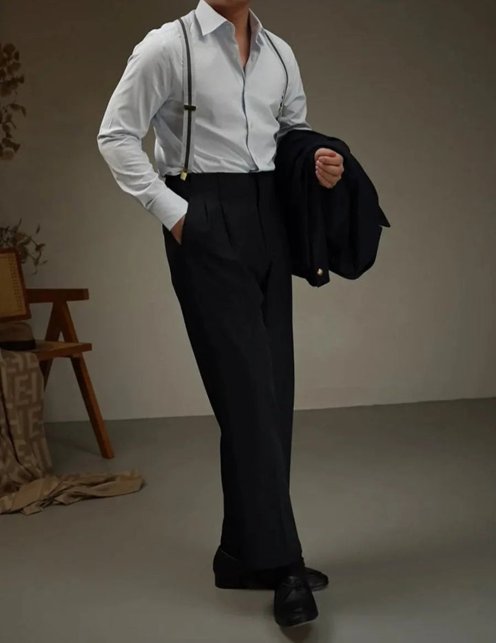 Chemise ajustée à revers pour le bureau et les soirées