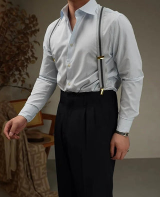 Chemise ajustée à revers pour le bureau et les soirées