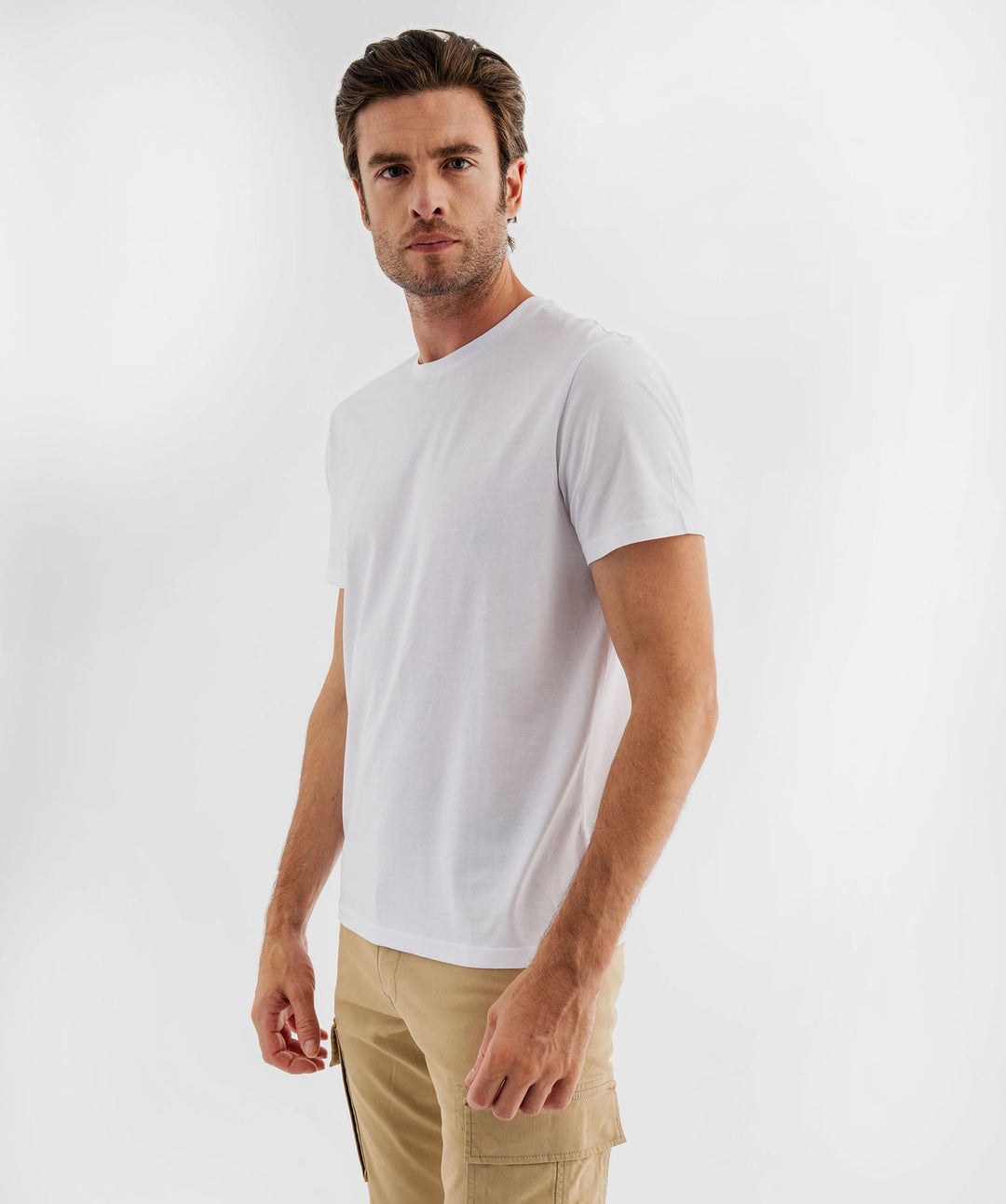 T-shirt homme blanc à manches courtes