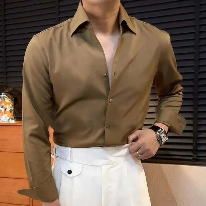 Chemise de bureau style smoking