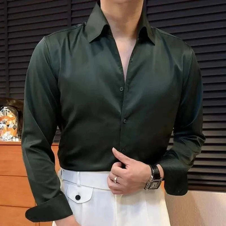 Chemise de bureau style smoking