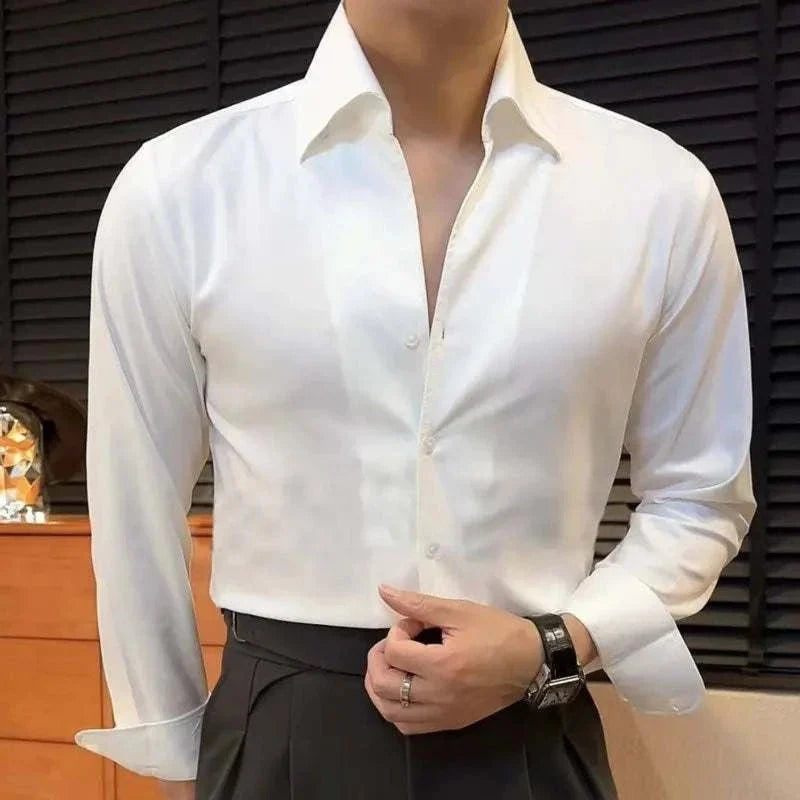 Chemise de bureau style smoking