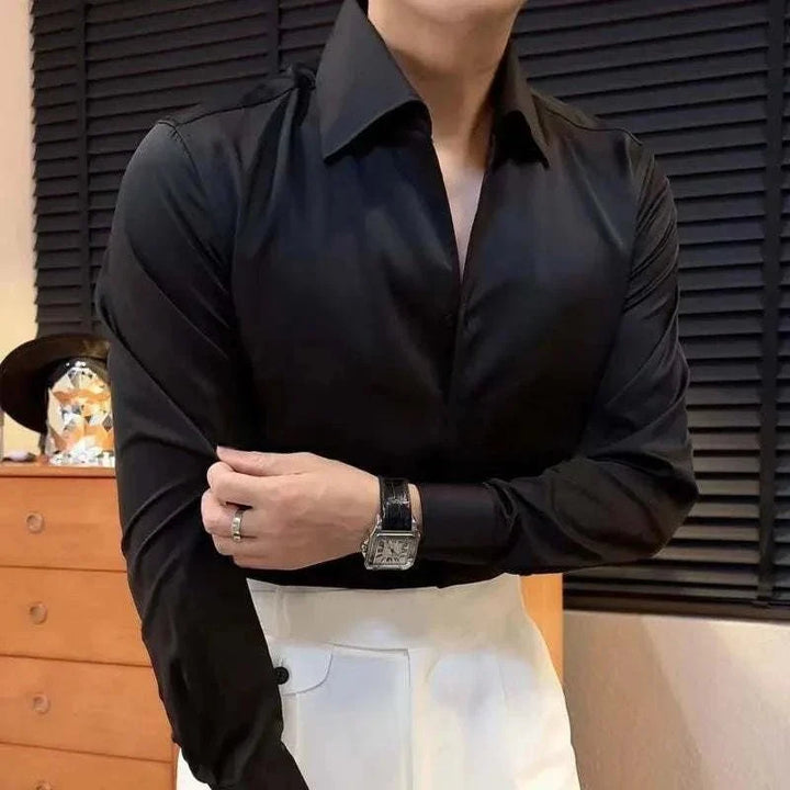 Chemise de bureau style smoking