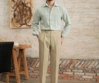 Chemise italienne vintage à manches longues