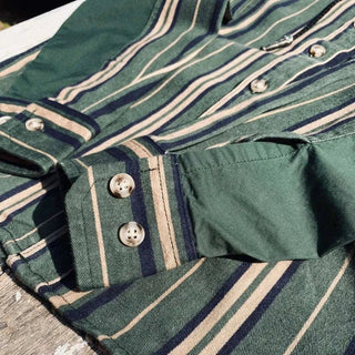 Chemise vintage d’été rayée en coton