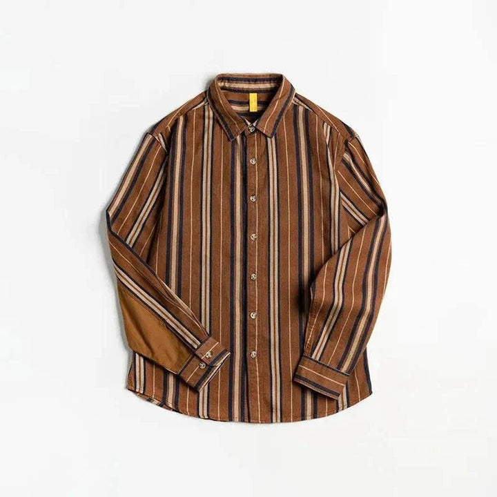 Chemise vintage d’été rayée en coton
